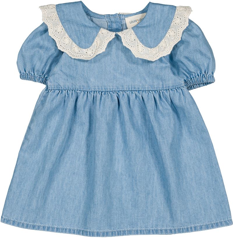 Louis Louise Henrietta Light Blue Chambray Baby Dress Elegant Child NY Louis Louise Henrietta Light Blue Chambray Baby Dress Elegant Child NY