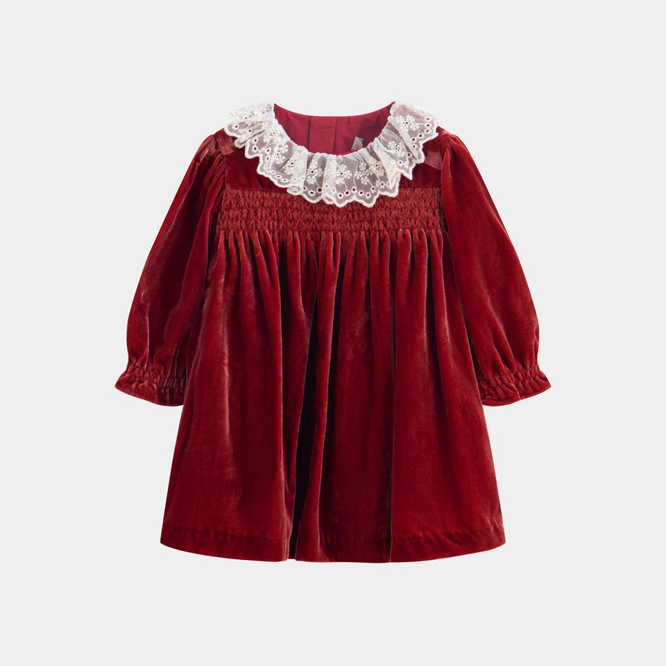 Cera Una Volta Martina Red Baby Dress