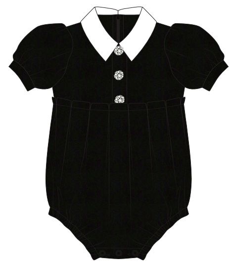 Coco Blanc Black Taffeta Romper