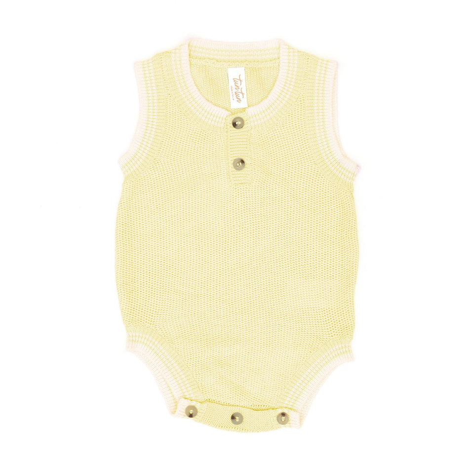 Tun Tun Mason Yellow/ Natural Romper