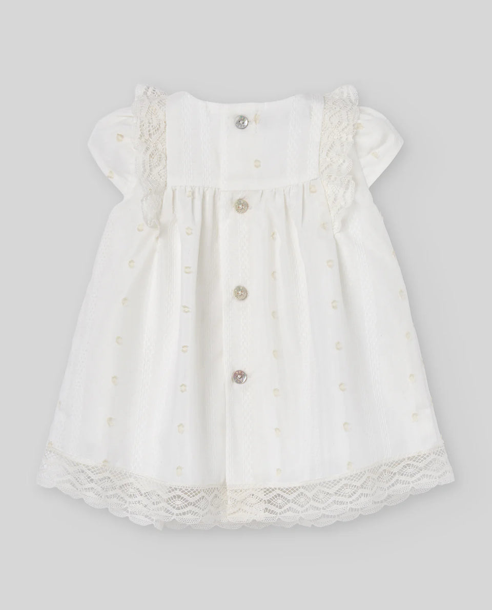 Paz Cream Woven Babygirl Dress