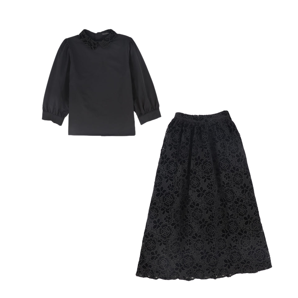 Francesca Guiliano Black Velvet Set