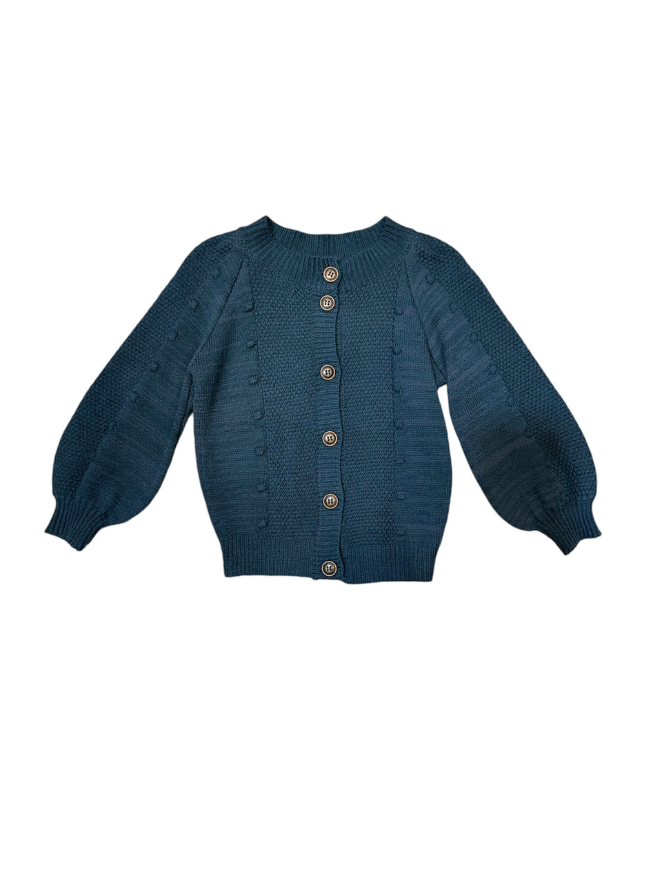 Noma Blue Knit Textured Cardigan