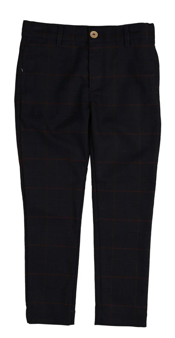 Belati Wine Plaid Pants