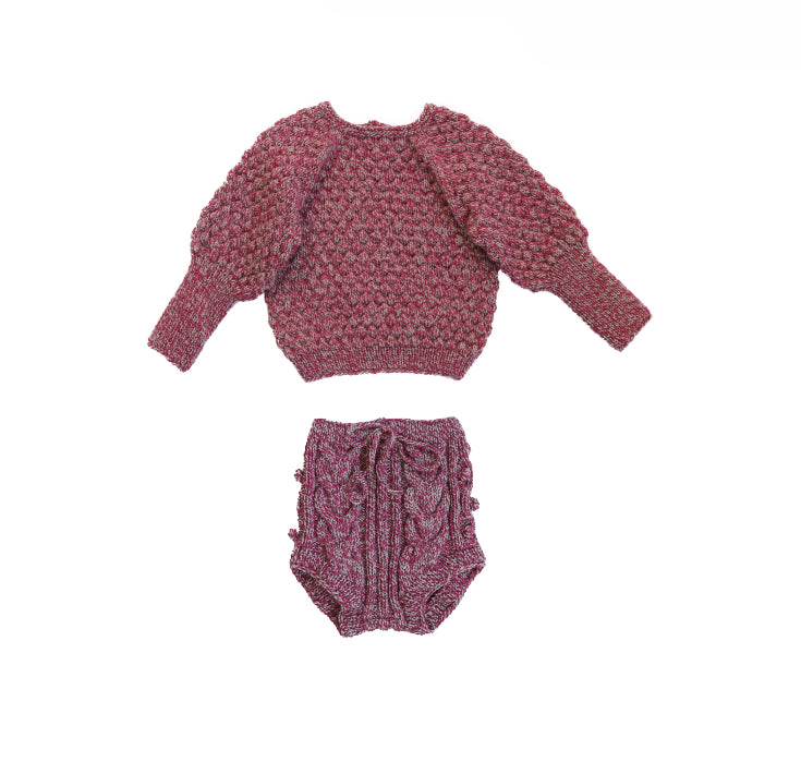 Kalinka Pink and Grey Knit Set