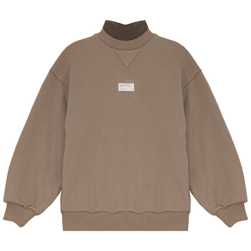 Calla Lili Tan Boy Sweatshirt w/ Mockneck