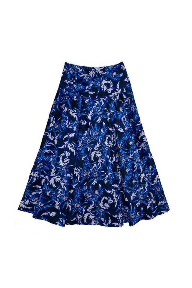 Zaikamoya Colette Blue Print Skirt