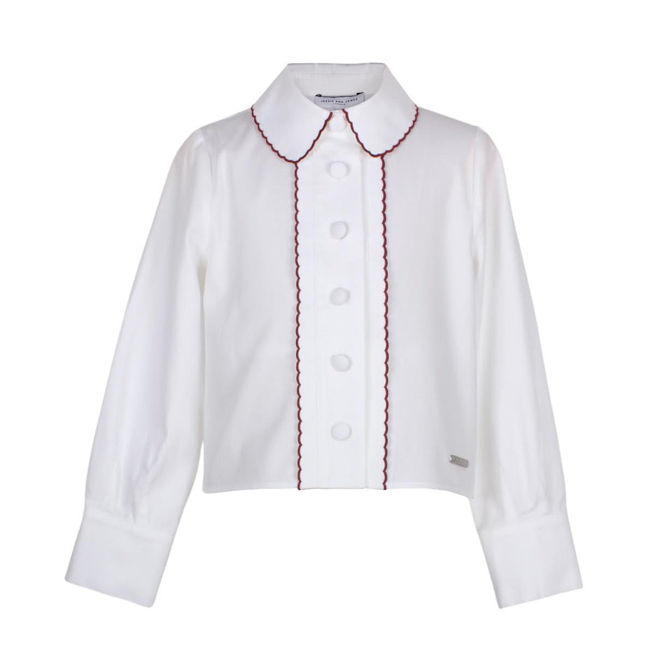 Jessie & James White Scallop Blouse