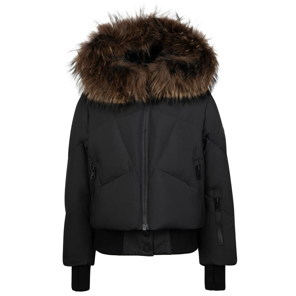 Pramie Girls Black Overlay Jacket