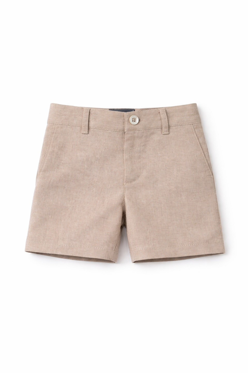 Belati Almond Solid Bermuda Shorts