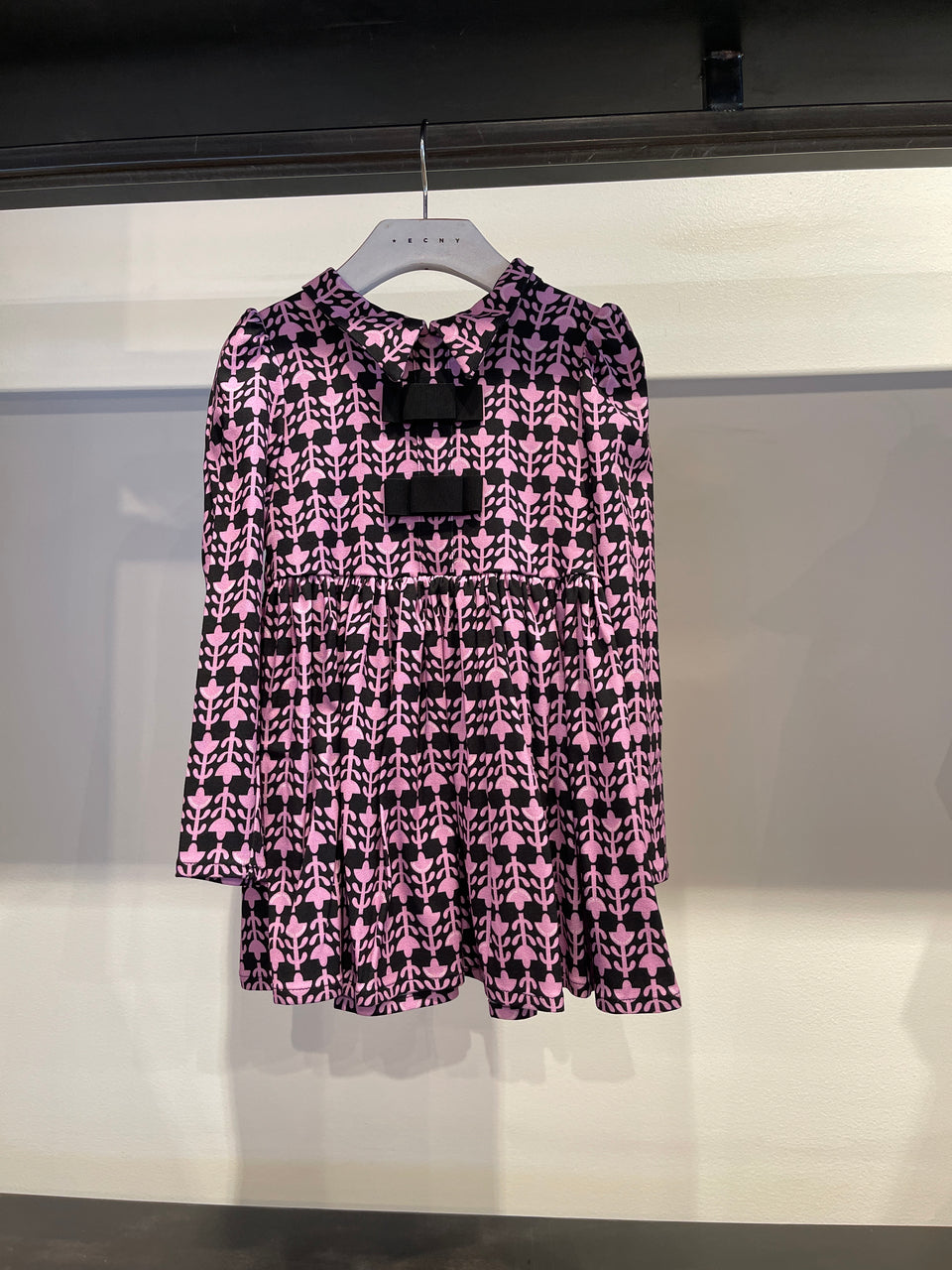 Gentile Catone Clio Abstract Garden Black/Pink Dress- Size Up Runs Narrow