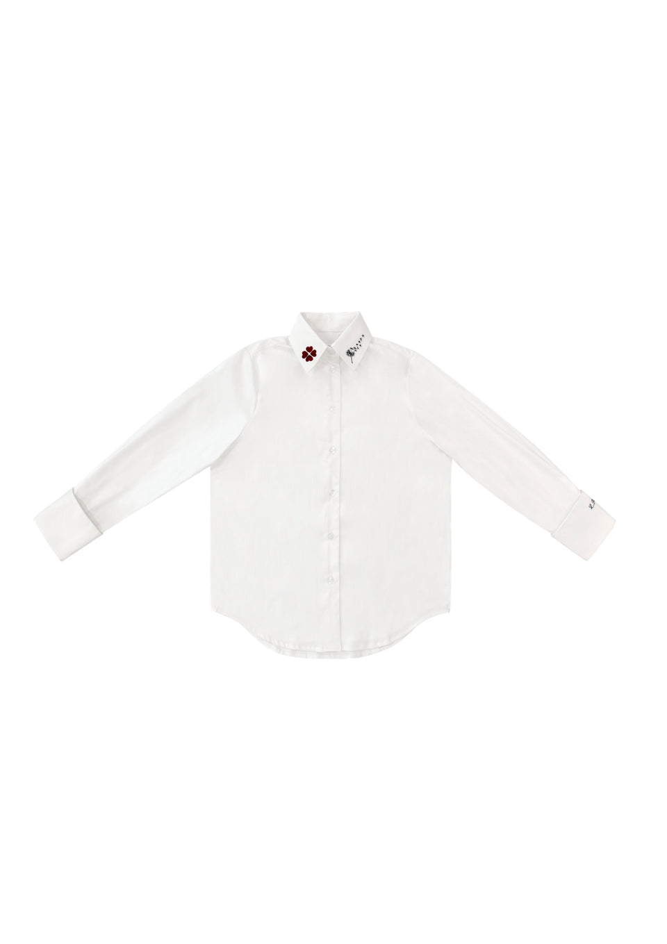 Little Parni White Teen Embroidered Shirt