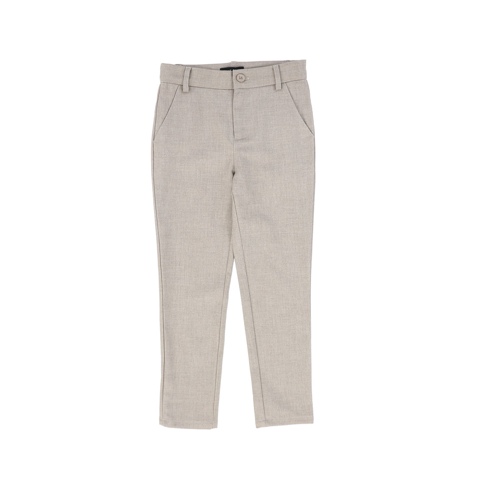 Bamboo Beige Fitted Boys Pants