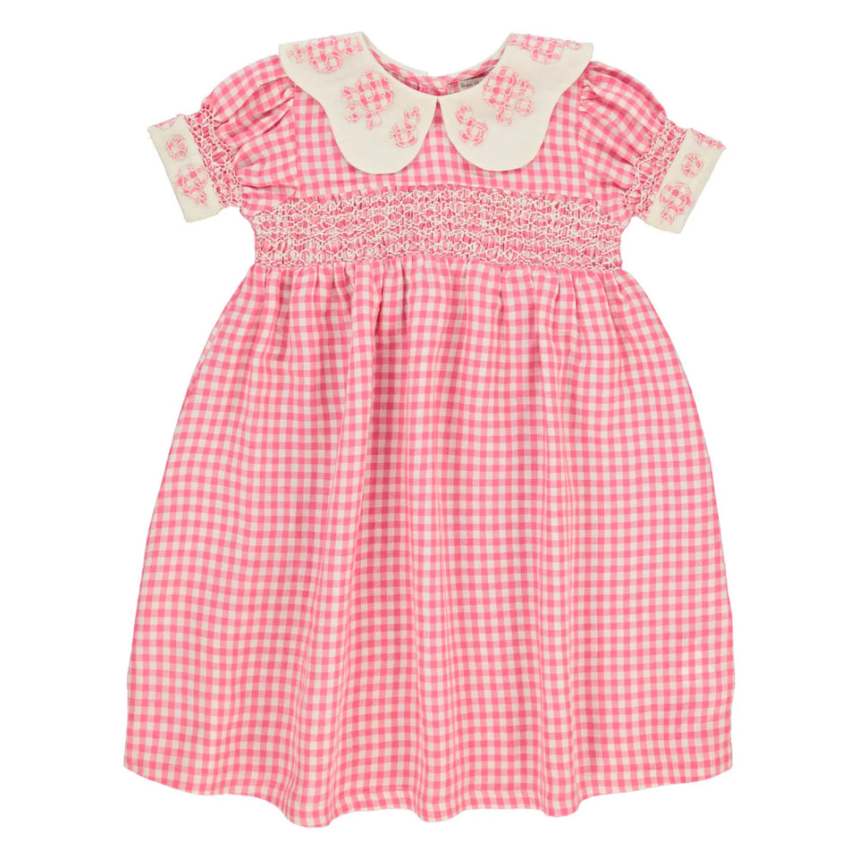 Bebe Organic Bella Dress Garden Gingham- short sleeves