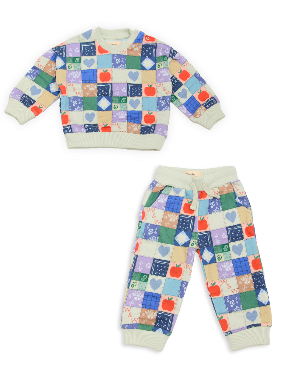 Wander and Wonder Multi Quilt Baby Sweatset