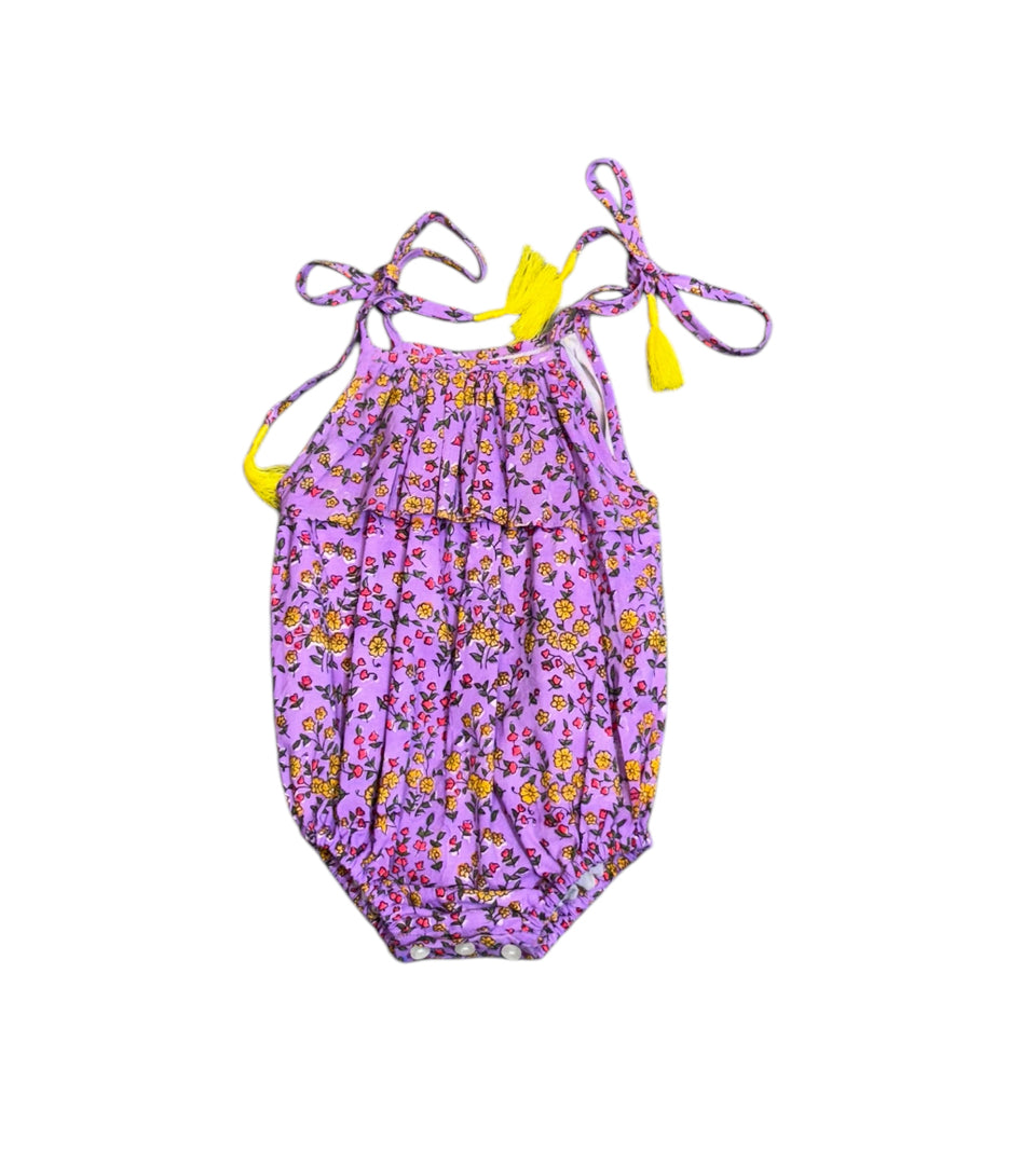 Little Paisley People Purple Floral Romper