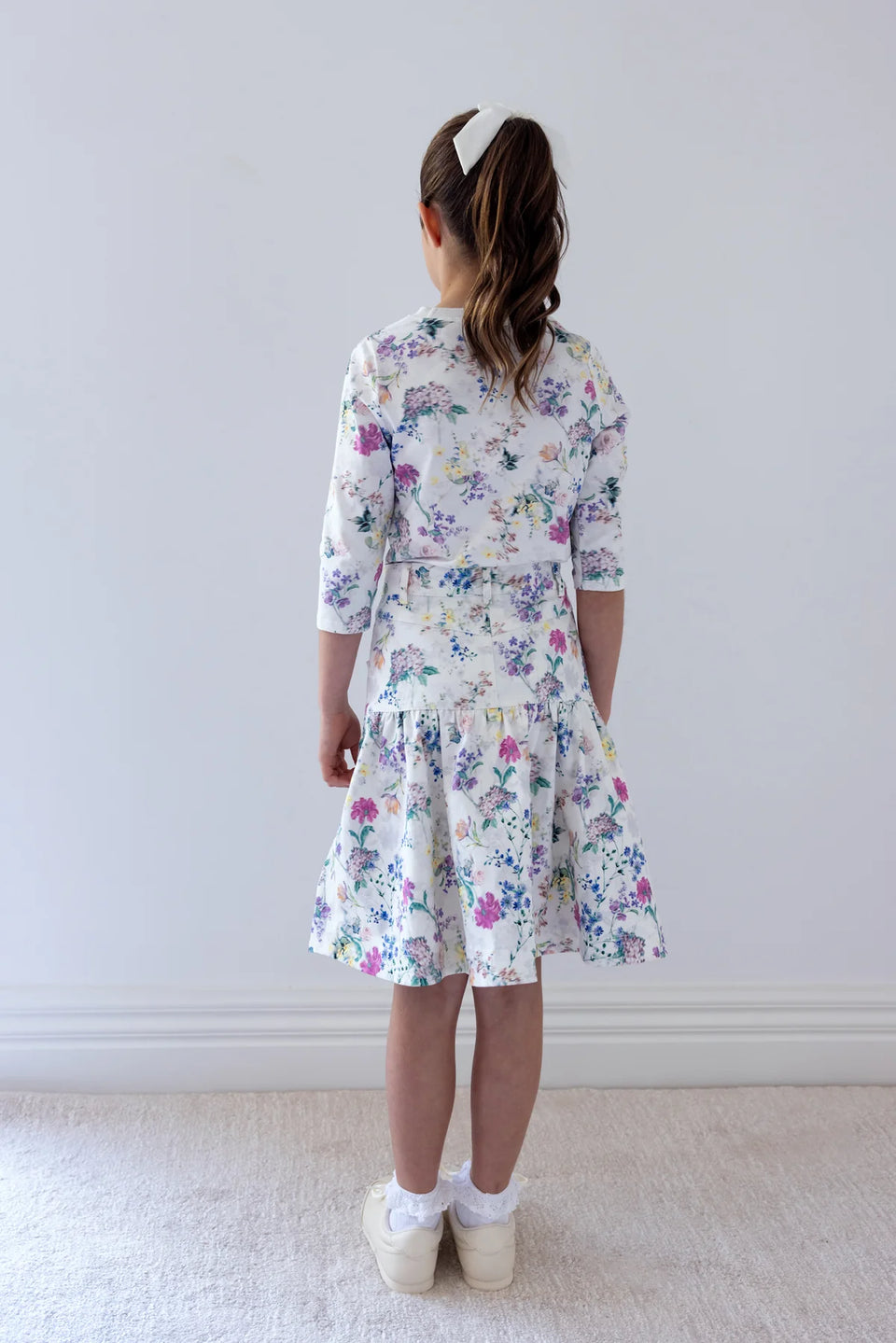 Steph Garden Print Denim Skirt