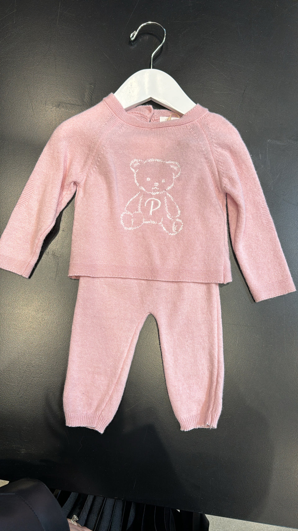 Patachou Pink Knit Bear Set