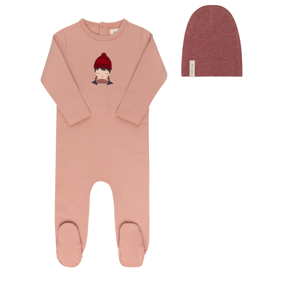 Ely’s & Co. Loom Autumn Kids Pink Footie