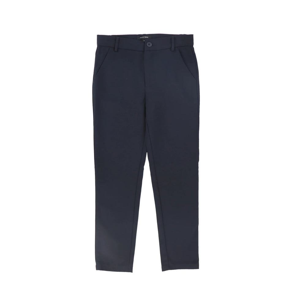 Bamboo Navy Fitted Pants