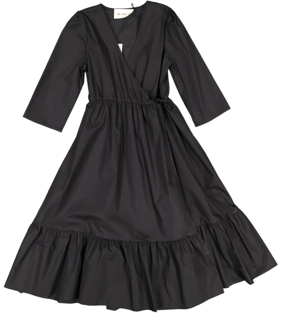 Be for all Black Wrap Dress