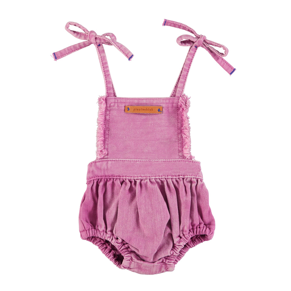Piupiuchick Lavender Denim Romper