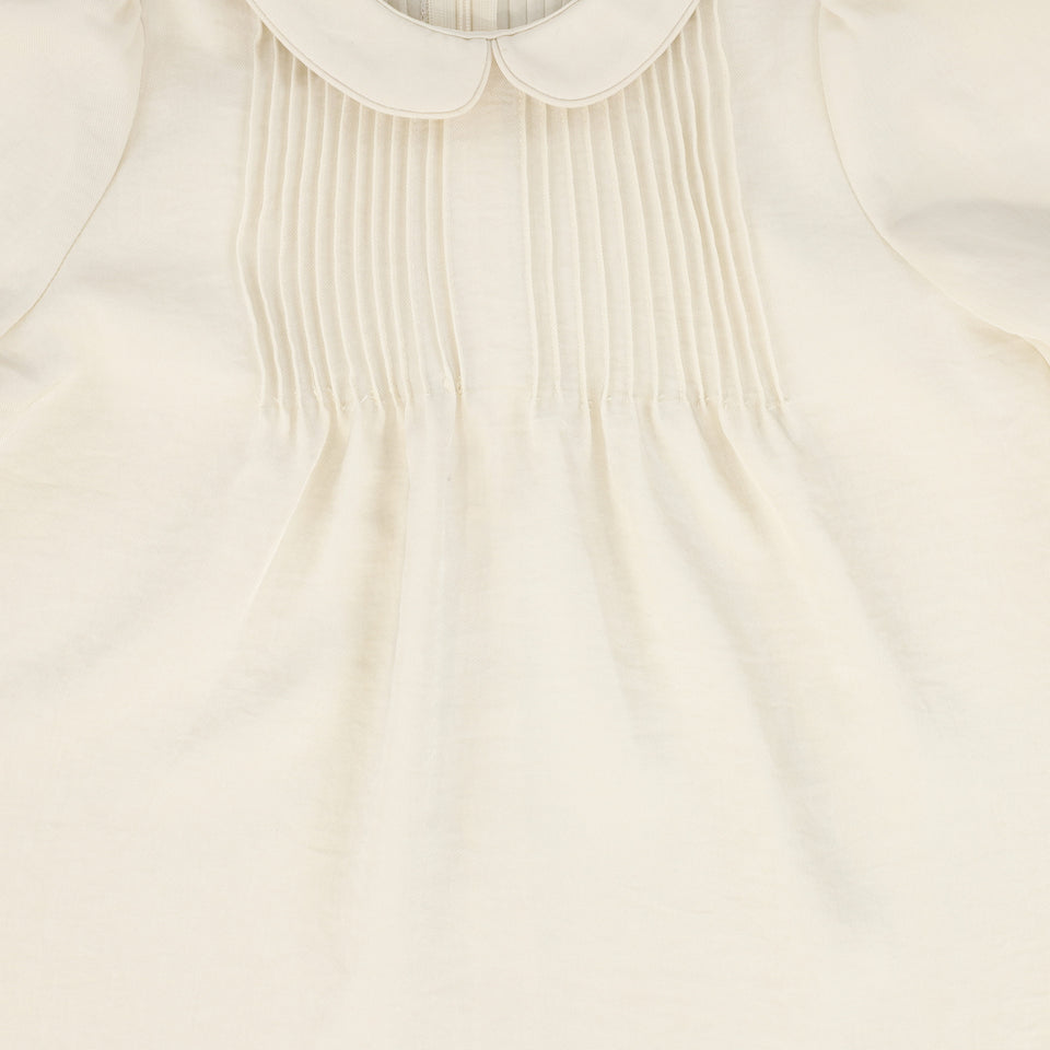 Bamboo Beige Pleat Peter Pan Collar Blouse