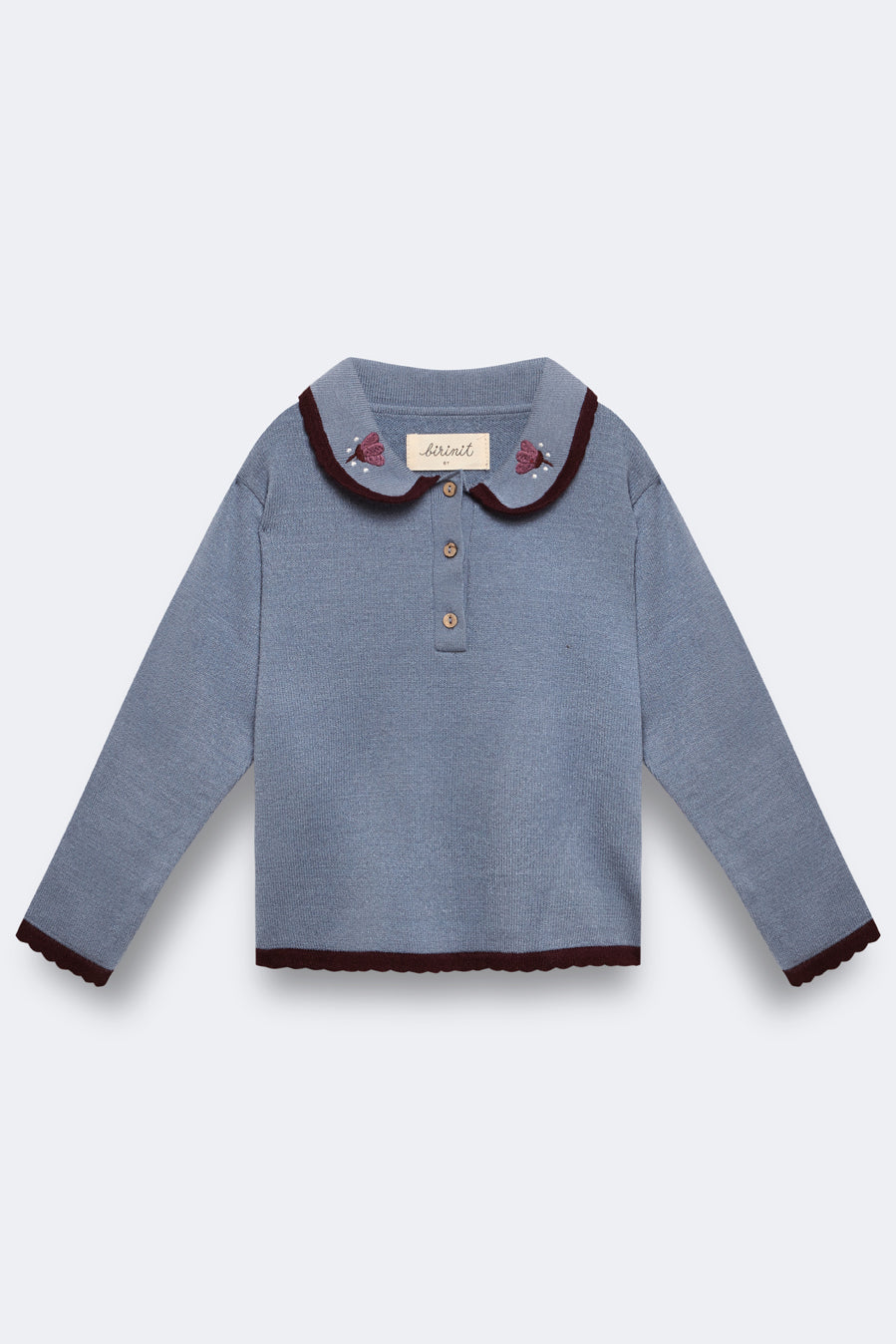 Birinit Stone Knit Embroidered Sweater