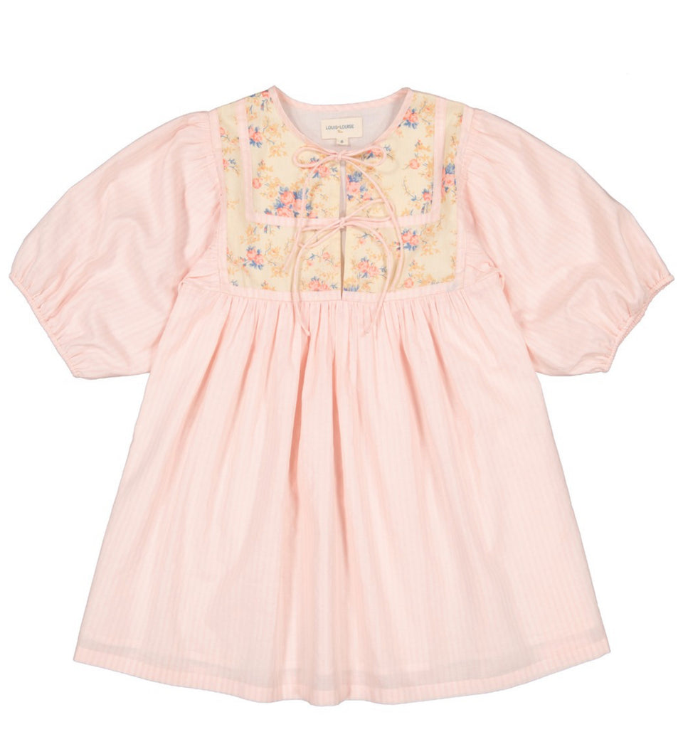 Louis Louise Pink Veil Stripe Paula Dress