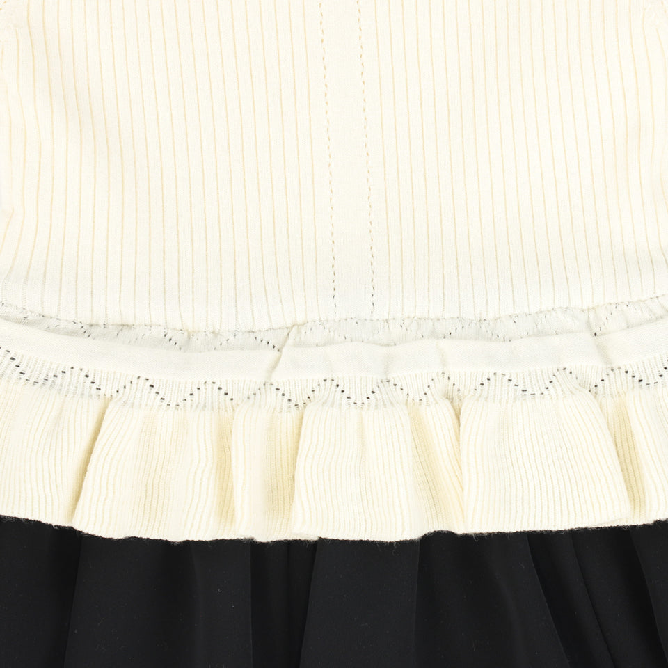 Bace Black/Ivory Scallop Knit Sweater Maxi Dress