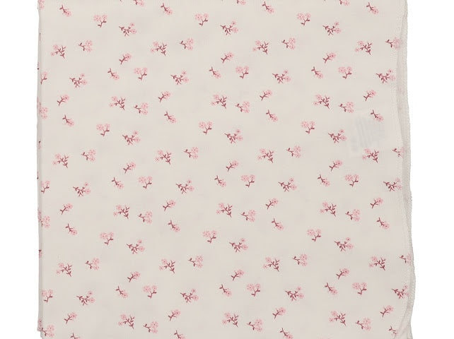 Bonjoy Ivory/Pink Sweet Floral Blanket