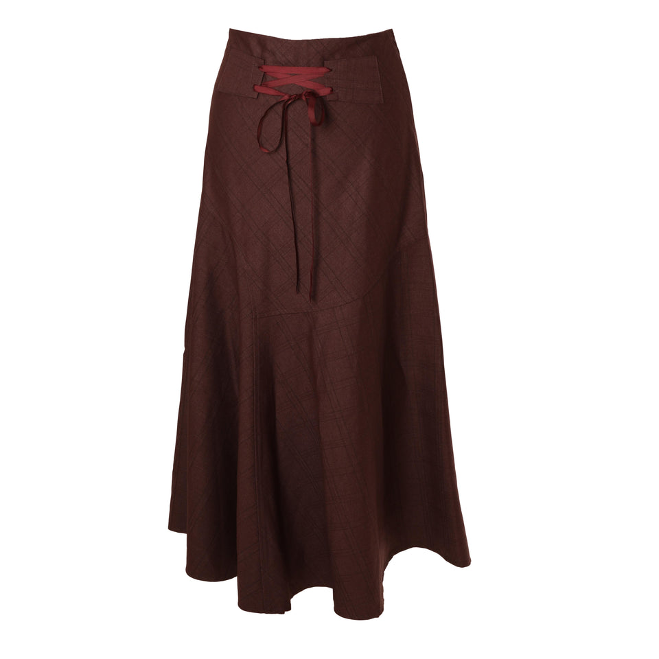 Hev Plum Handkerchief Skirt