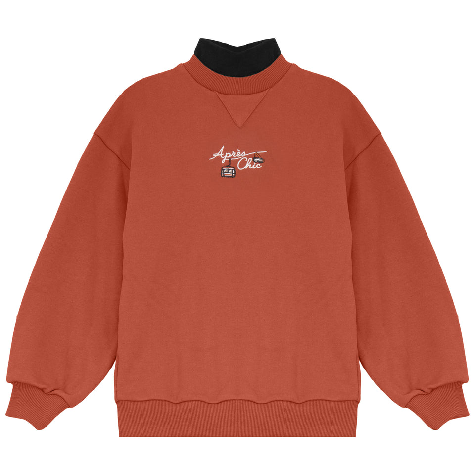 Calla Lili Rust Boy Sweatshirt w/ Mockneck