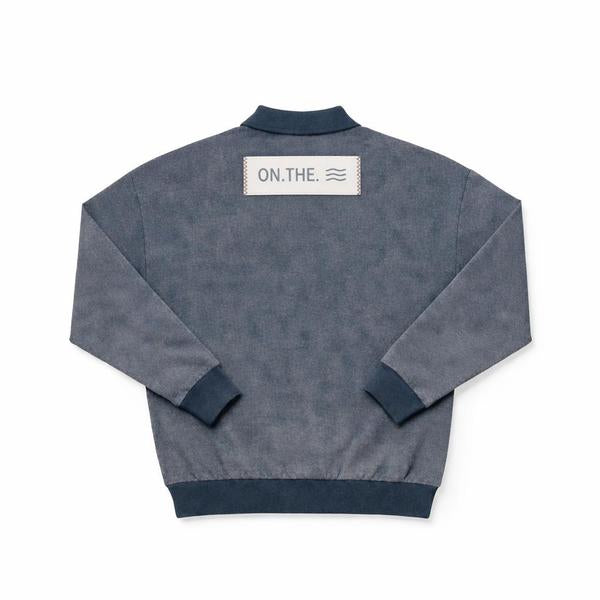 Birnham on the Sea Navy Wash Boy Sweatshirt Polo