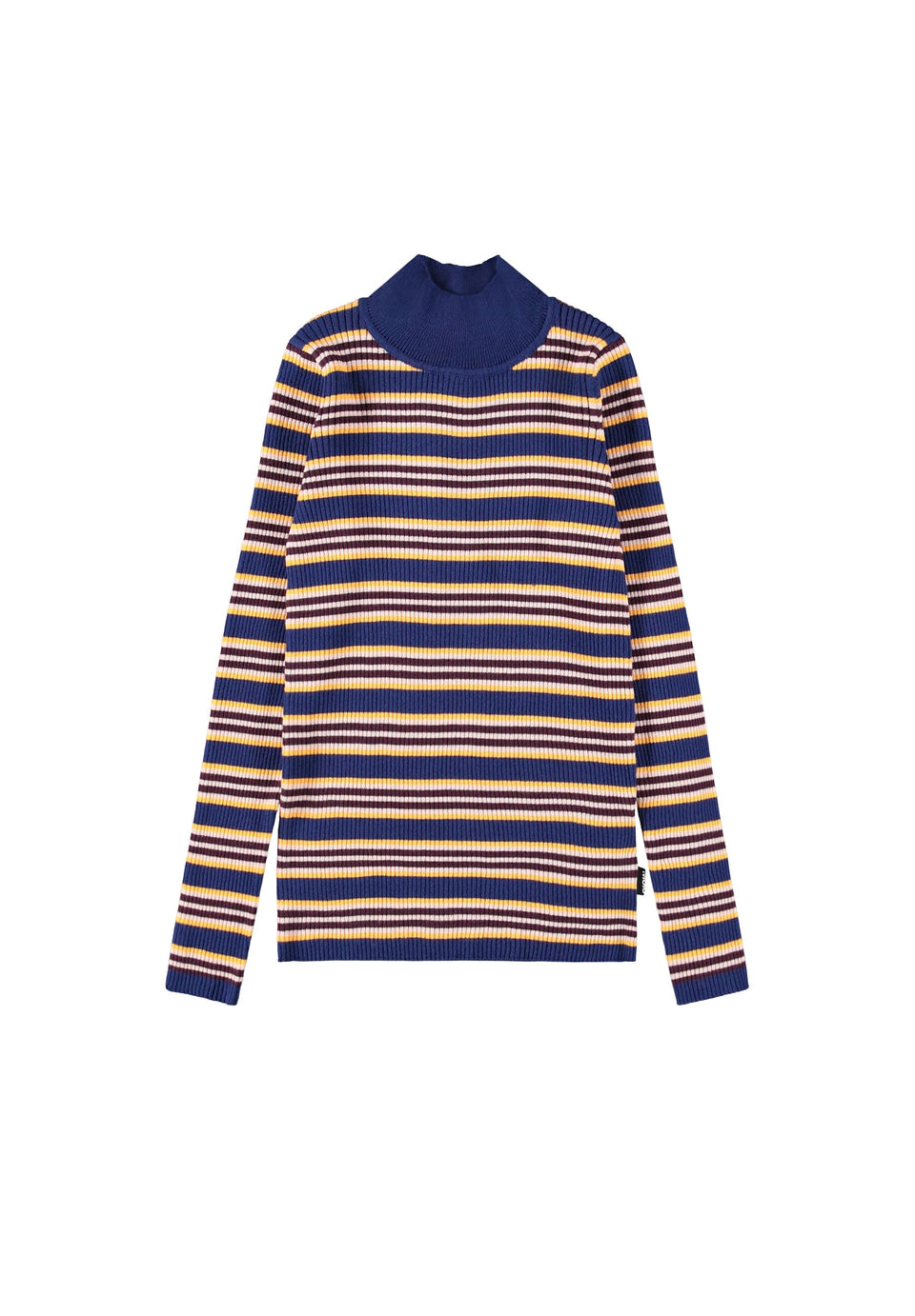 Molo Ginevra Navy Stripe Mockneck
