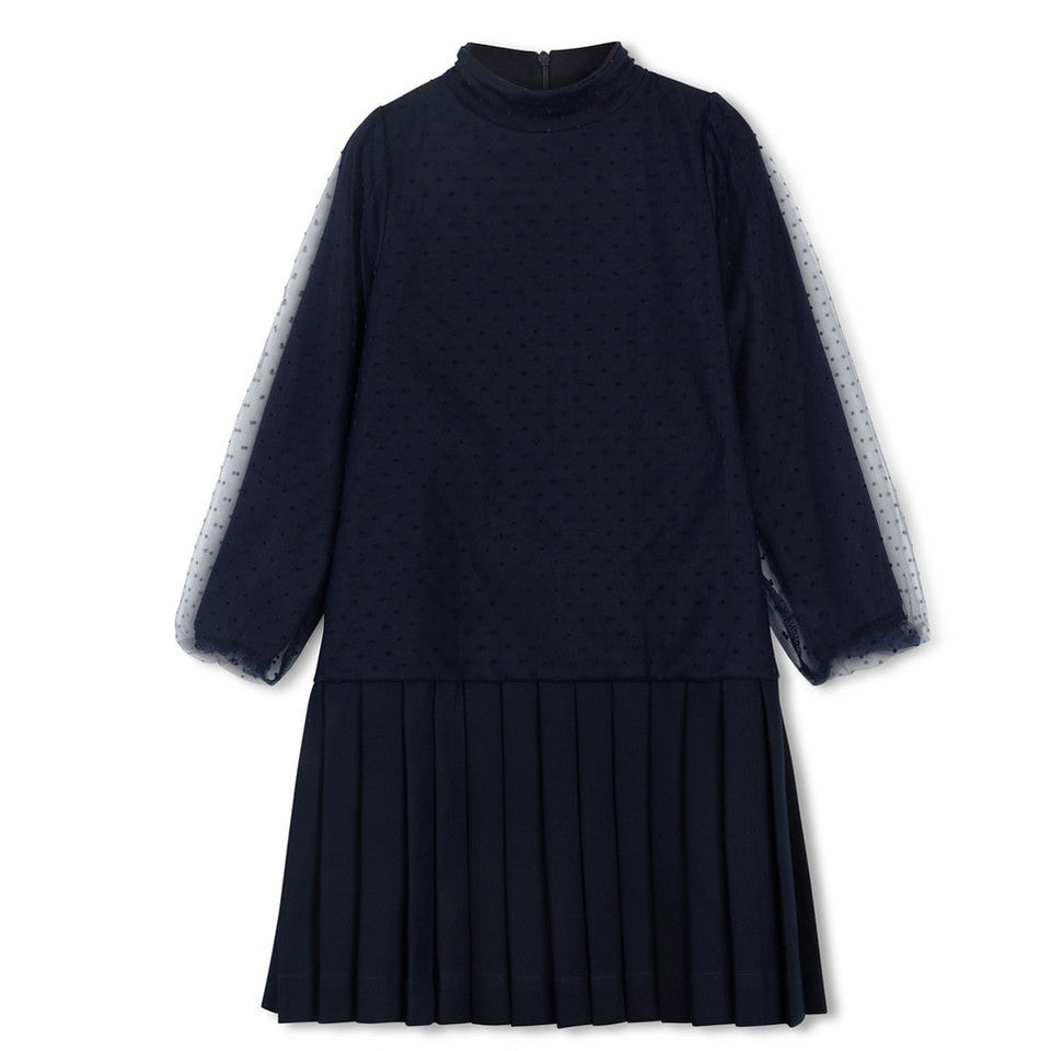 Elle Rae Velvet Dotted Dress