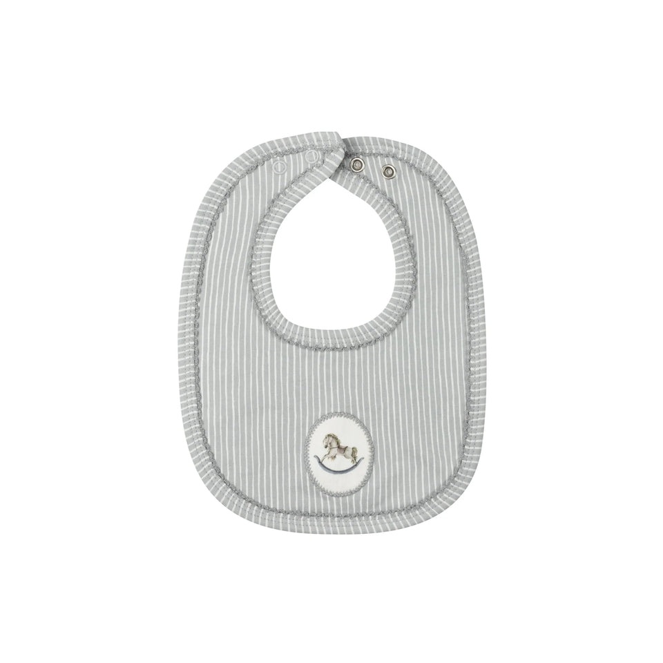 Aurora Rocking Horse Blue Bib