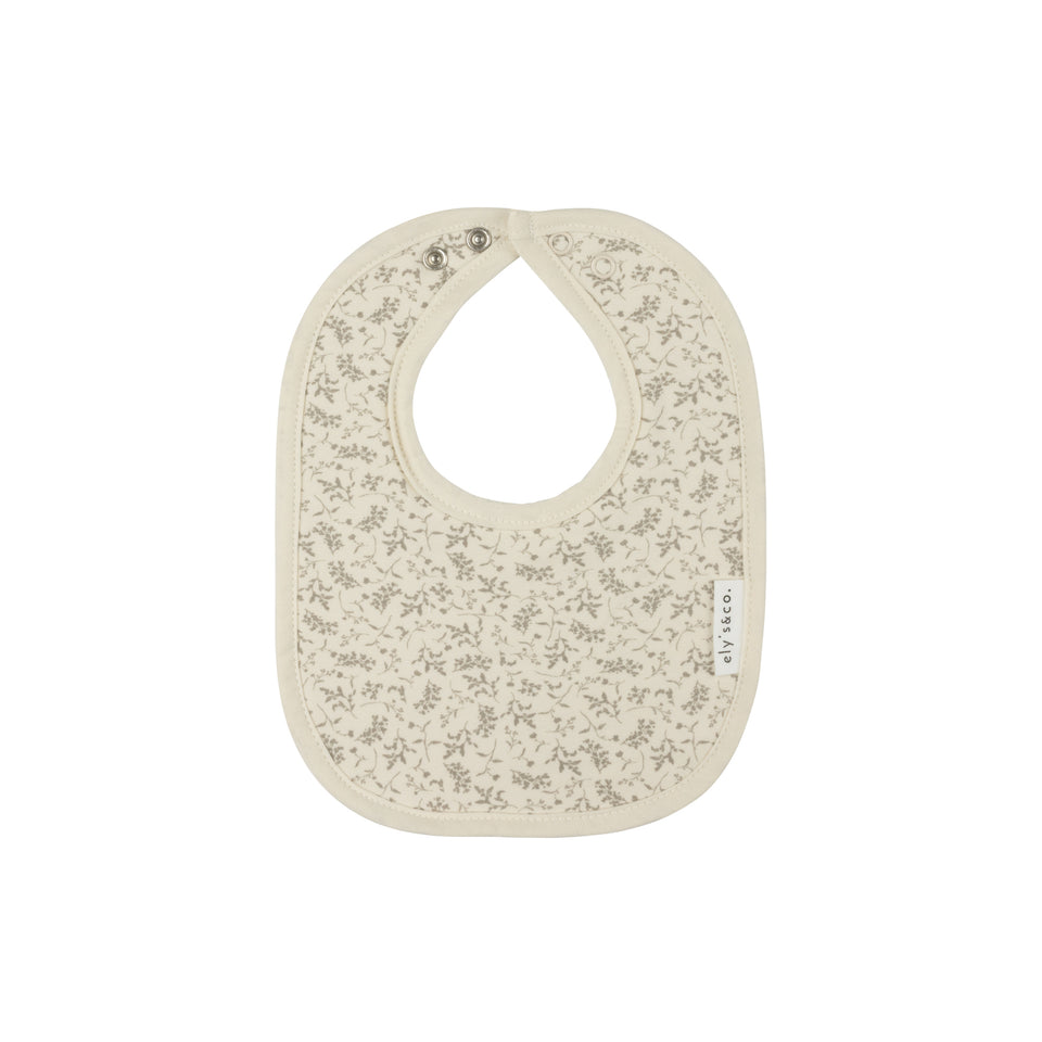 Ely’s & Co. Loom Vine Collection Ivory/Sage Bib