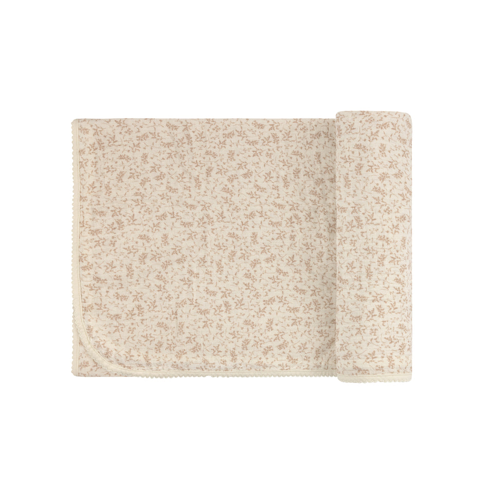 Ely’s & Co. Loom Vine Collection Ivory/Pink Swaddle