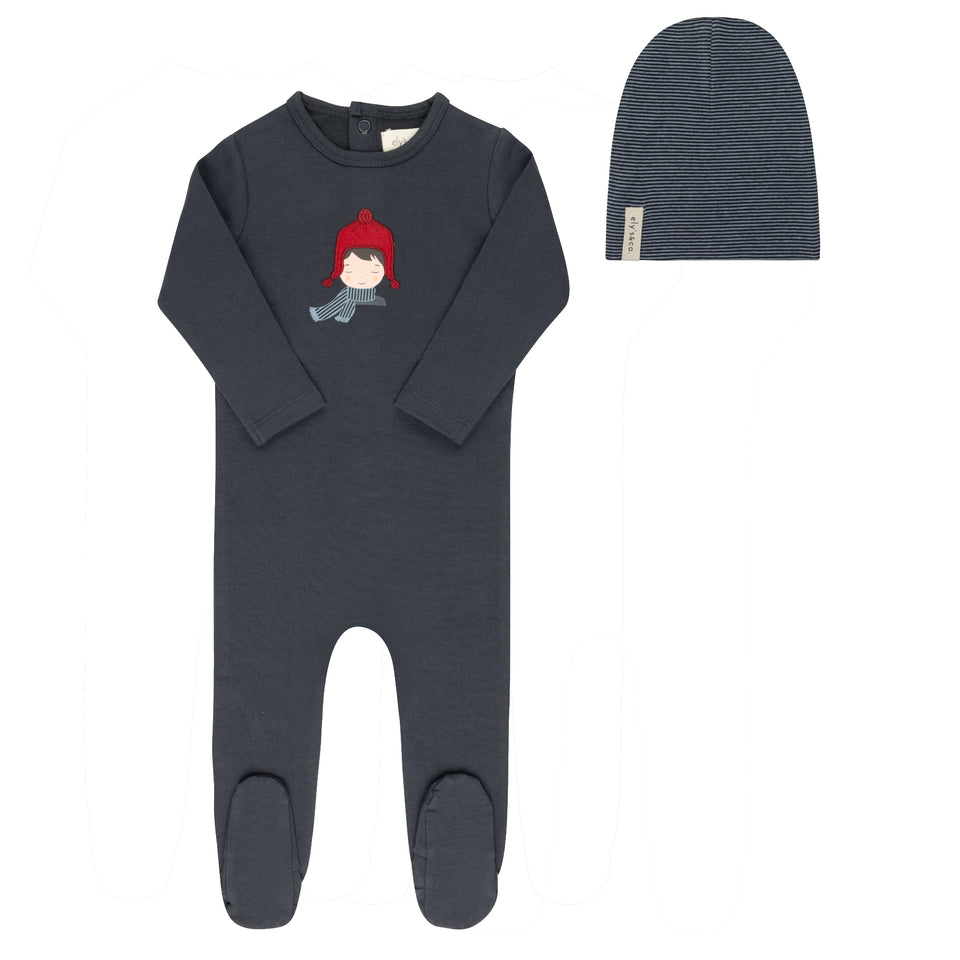Ely’s & Co. Loom Autumn Kids Navy Footie