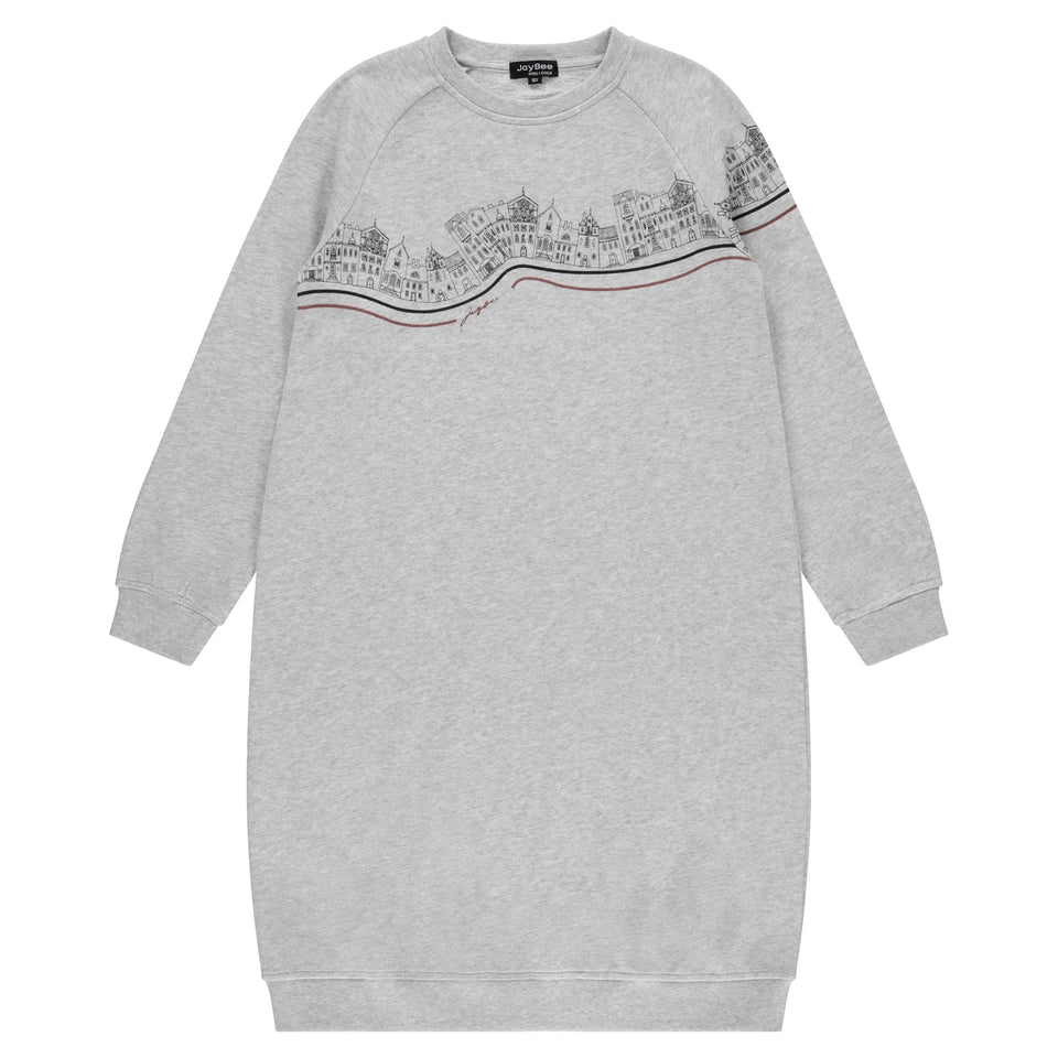 Jaybee Grey Graphic Sweat Dress