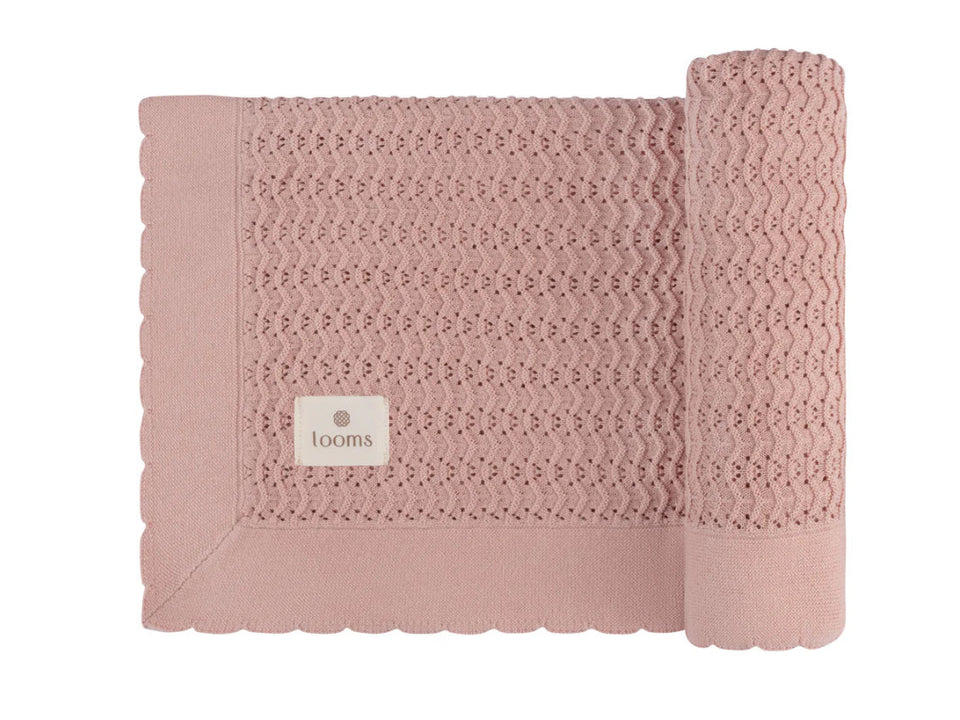Loom Rose Knit Blanket