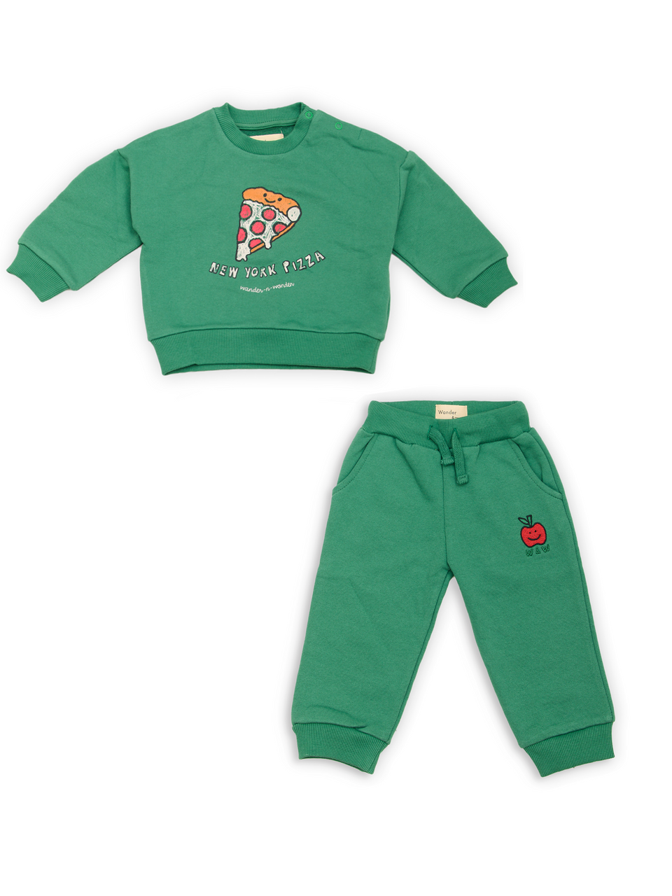 Wander and Wonder Parsley Baby Sweatset
