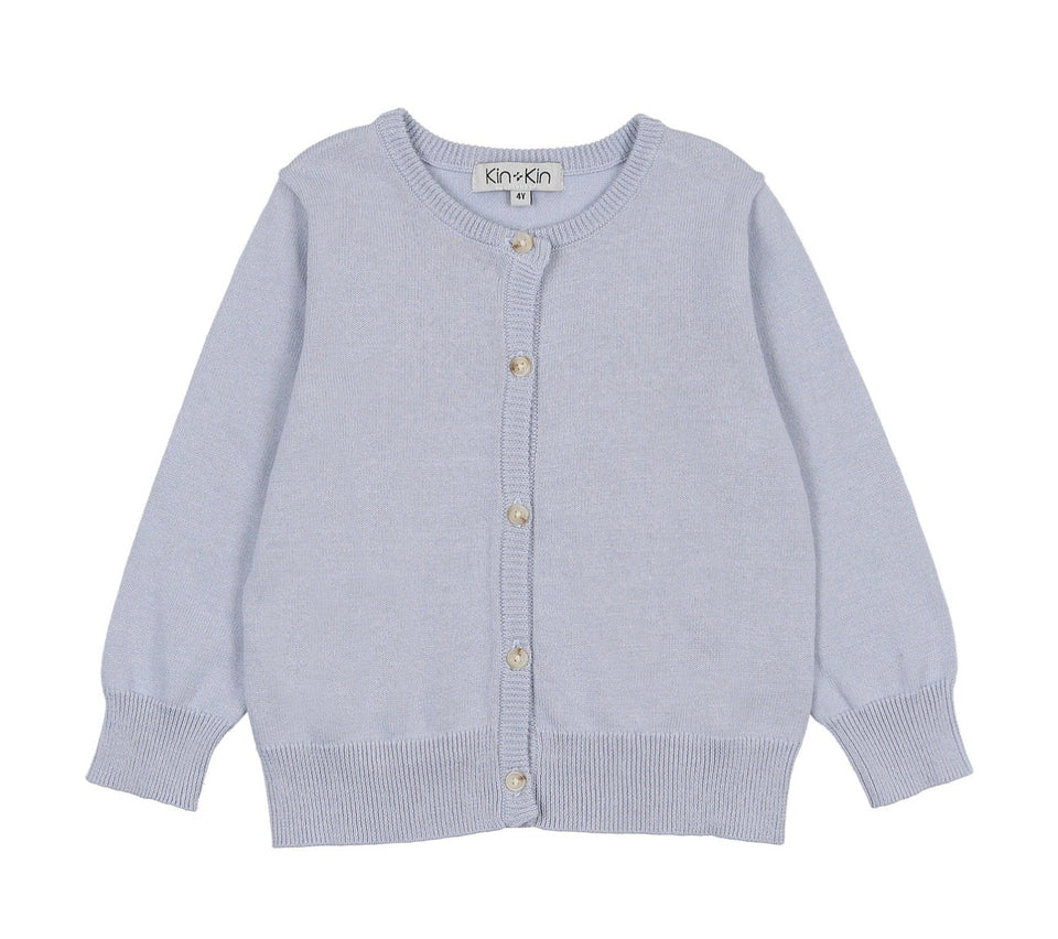 Kin Kin Sky Blue Girls Pointelle Sweater
