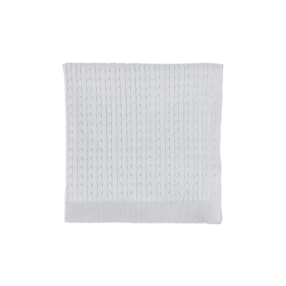 Bebe Jolee Blue Marled Knit Blanket
