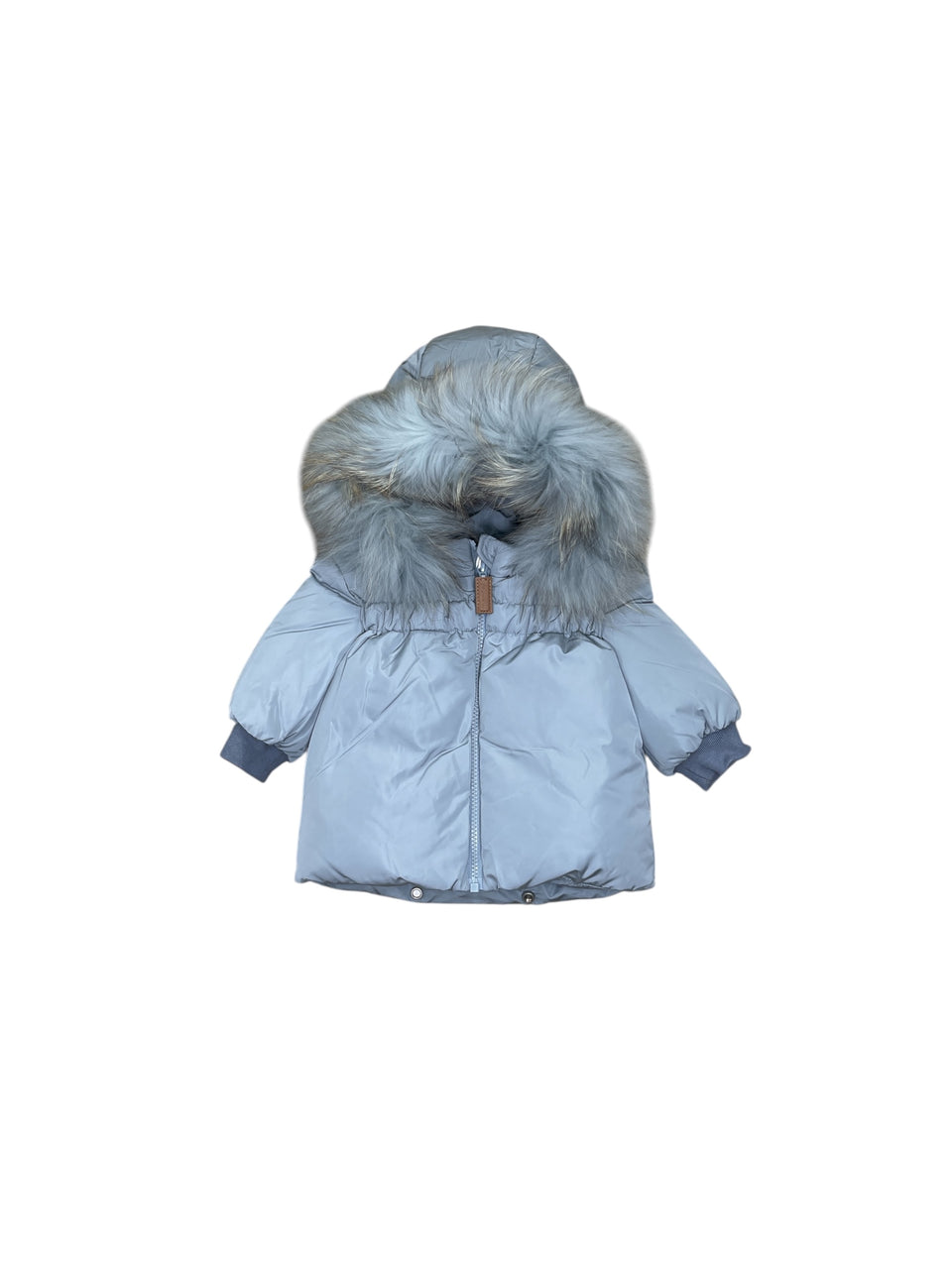 Mantel Blue Gathered High Waist Jacket