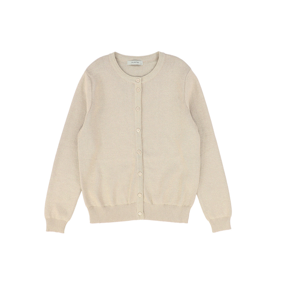 Valentina Gold Metallic Button Down Cardigan