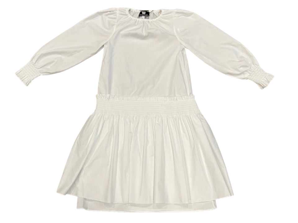 Venera Arapu White Low Waisted Dress