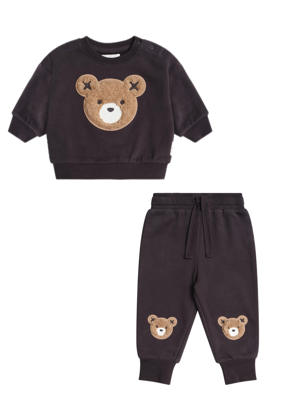 Hux Furry Black Bear Sweatset