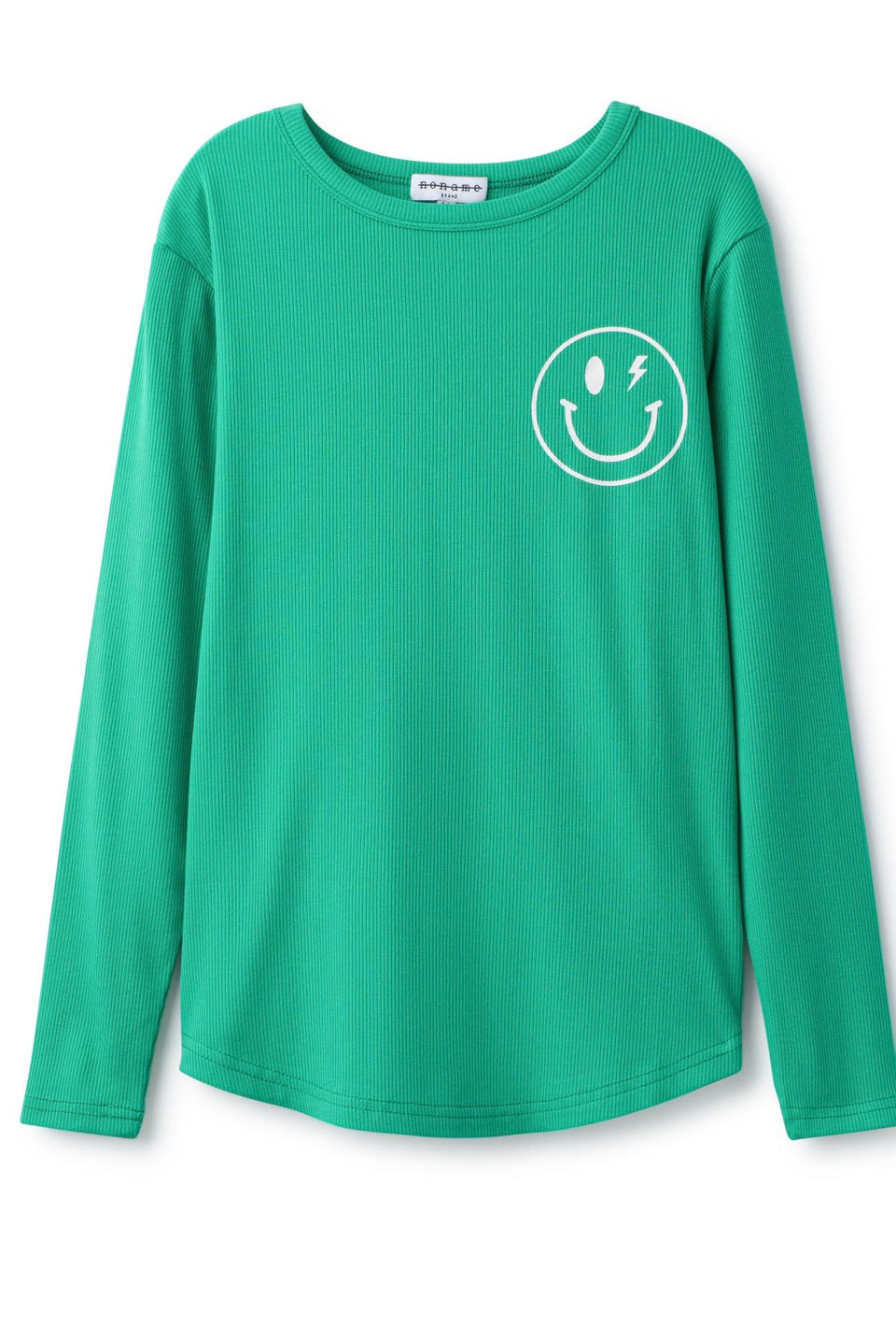 Noname Green Smiley Face Tee w/Smiley on Back